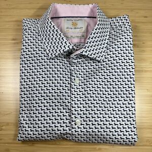 Brook Taverner Classic Fit Dachshund-print Cotton  L/Sleeve Men Shirt  18” 35”